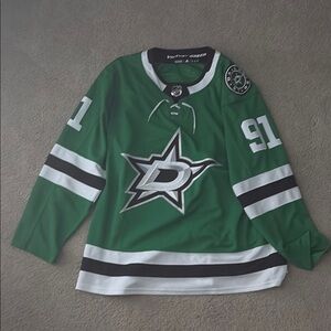 adidas Green and White Men's Jersey